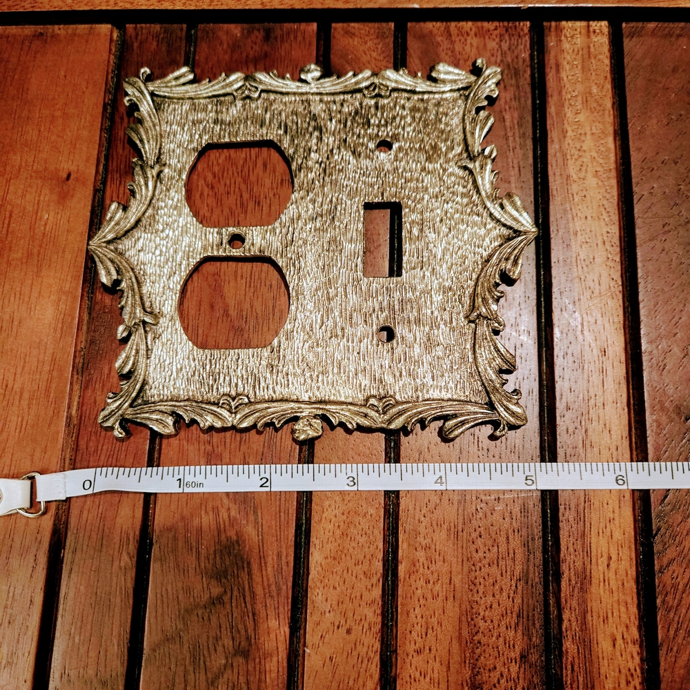 Elegant Silver Metal Decorative Switch Plate